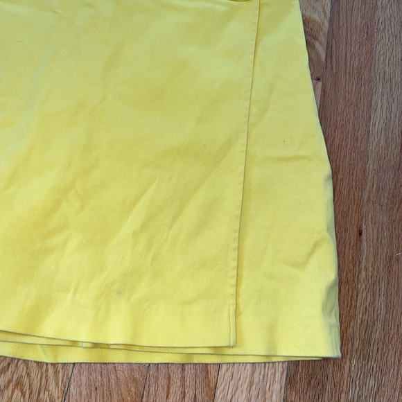 Boston Proper Yellow Mini Skort Skirt - Picture 2 of 5
